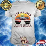 Star wars baby yoda get in loser we are getting chicky nuggies vintage retro shirt