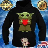 Star wars baby yoda hug heart s Hoodie