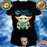 Star wars baby yoda mask hug duke energy s Ladies tee