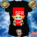 Star wars baby yoda mask hug sfr s Ladies tee