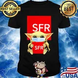 Star wars baby yoda mask hug sfr shirt