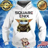Star wars baby yoda mask hug square enix s Hoodie
