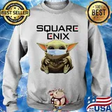 Star wars baby yoda mask hug square enix s Sweater