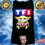 Star wars baby yoda mask hug tf1 s Tank top
