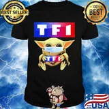 Star wars baby yoda mask hug tf1 shirt
