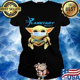 Star wars baby yoda mask hug the planetary society s Ladies tee