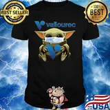 Star wars baby yoda mask hug vallourec shirt