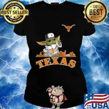 Star wars baby yoda texas longhorn s Ladies tee