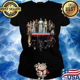 Star wars characters water reflection s Ladies tee