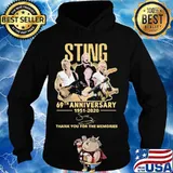Sting 69th anniversary 1951 2020 thank you for the memories signatures s Hoodie