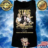 Sting 69th anniversary 1951 2020 thank you for the memories signatures s Tank top