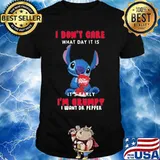 Stitch i don't care what day it is i'm grumpy i want dr pepper shirt