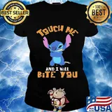 Stitch touch me and i will bite you s Ladies tee