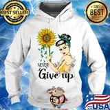 Strong woman liver cancer mom never give up sunflower s Hoodie
