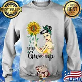 Strong woman liver cancer mom never give up sunflower s Sweater