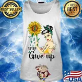 Strong woman liver cancer mom never give up sunflower s Tank top