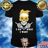 Sugar skull green bay packers i do what i want shirt