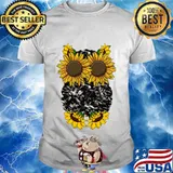 Sunflower Owl Cute Nocturnal Animal Floral Bird Lover Gift Pullover shirt