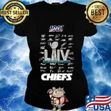 Super bowl liv 100 nfl kansas city chiefs football players signatures s Ladies tee
