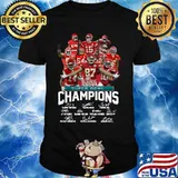 Super bowl liv champions kansas city chiefs players signatures shirt