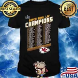 Super bowl liv champions players kansas city chiefs football logo shirt