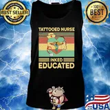 Tattooed nurse inked educated heart vintage retro s Tank top