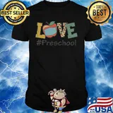 Teacher love preschool mask leopard shirt