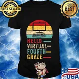 Th Hello Virtual Fourth Grade Costume First Day Of School T-Shirt