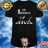 THE BIGFOOTS CROSSING THE LINE BEER RADIO AMERICAN FLAG SHIRT