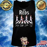 The cincinnati reds baseball crossing the line signatures s Tank top
