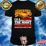 The dukes of hazzard i'm a charger that charges through the night like an orange bolt of lightning passing everything in sight shirt