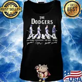 The los angeles dodgers baseball crossing the line signatures s Tank top
