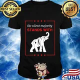 The Silent Majority Stands With Trump Elephant Shirt