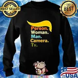 Trump person woman man camera tv vintage s Sweater