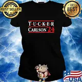 Tucker carlson 24 american stars s Ladies tee