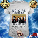 U2 girl i'm not old i'm vintage retro signatures shirt