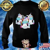 Unicorn wear mask washing hand s Sweater
