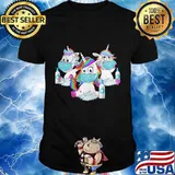 Unicorn wear mask washing hand shirt