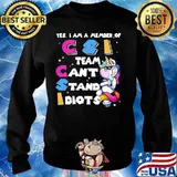 Unicorn yes i am member of csi team can't stand idiots s Sweater