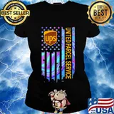 Ups united parcel service american flag independence day s Ladies tee