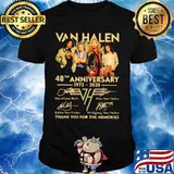 Van halen 48th anniversary 1972 2020 thank you for the memories signatures shirt