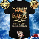 Van halen band 48th anniversary 1972 2020 thank you for the memories signatures shirt