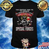 Veteran the fastest way to change the behavior of a lethal threat is to shoot them special forces shirt
