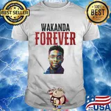 Wakanda forever black panther rip chadwick art color shirt