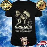 Wakanda forever black panther rip chadwick Boseman rest in peace 1977 2020 thank you for the memories signature shirt