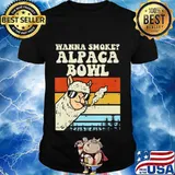 Wanna Smoke Alpaca Bowl Weed Funny Cannabis 420 Stoner Gift T-Shirt