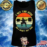 Weightlifting i hit the gym so i won't hit you vintage retro s Tank top