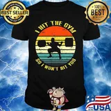 Weightlifting i hit the gym so i won't hit you vintage retro shirt