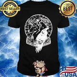 Wolf bird night black shirt