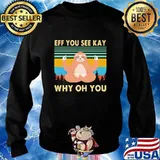 Yoga chill sloth eff you see kay why oh you vintage retro s Sweater